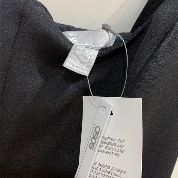 ASOS Long Black Ring Dress Size 2 - Picture 4 of 8